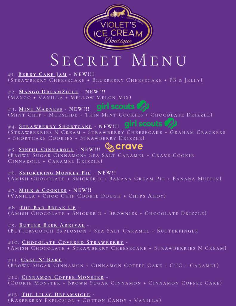 new secret ice cream menu in oviedo